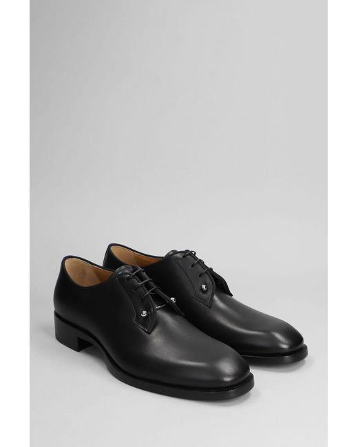 Christian Louboutin Gray Chambeliss Flat Lace Up Shoes for men