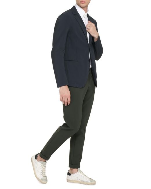 THE (Alphabet) Blue Jacket Single-Breasted Two-Button Polyamide Suit & Dinner for men