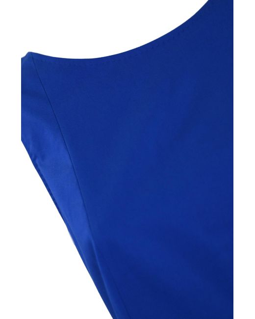 Max Mara Studio Leaf Gabardine Dress in Blue | Lyst