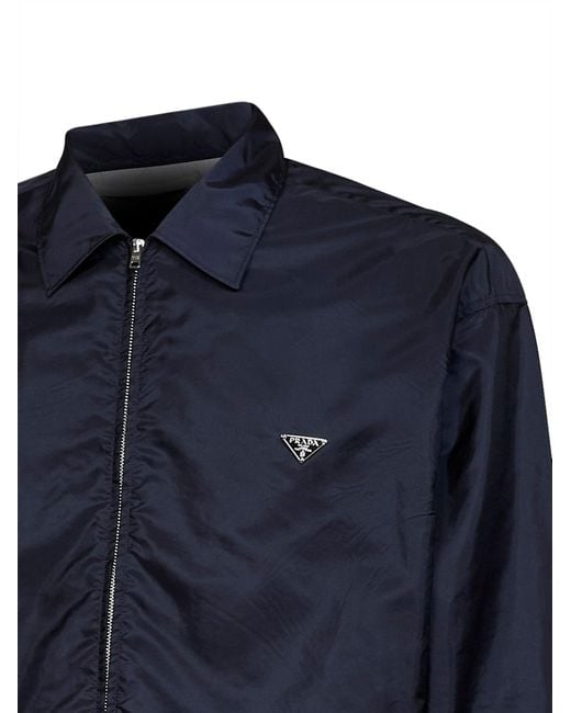 Prada Blue Shirt Re-Nylon Recycled Polyamide for men