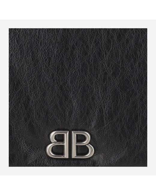 Balenciaga Black Logo Shoulder Bag Leather Handbags for men