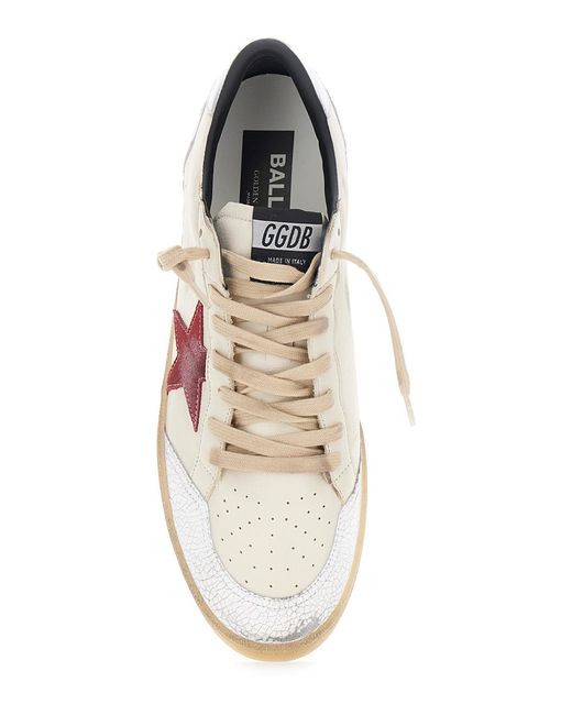 Golden Goose Deluxe Brand White Sneakers Ballstar Leather Ovine Trainers for men