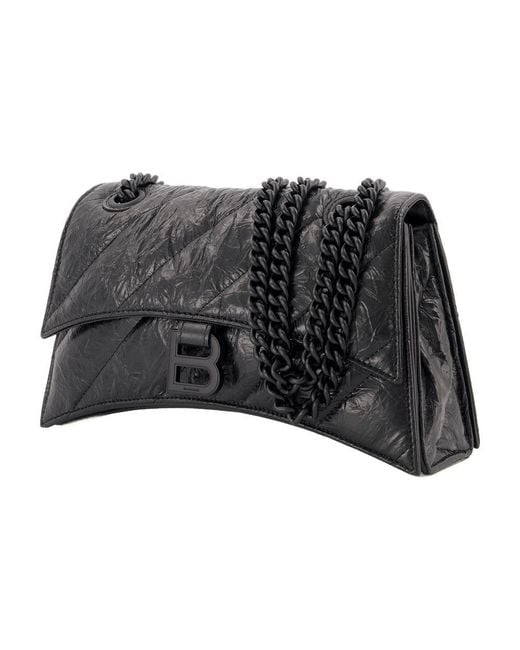 Balenciaga Black Crush Chain S Hobo Bag