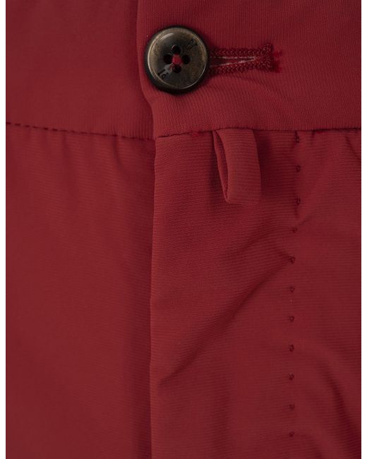PT Torino Red Stretch Cotton Shorts for men