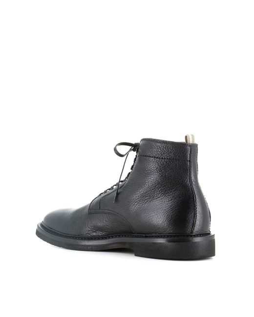 Officine Creative Black Lace Up Boot Hopkins Flexi/203 for men