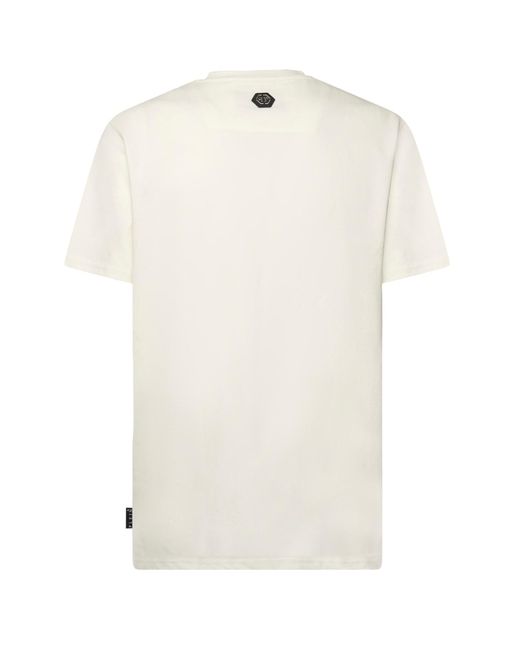 Philipp Plein White T-Shirt With Logo Print for men