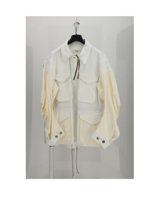 Céline Gray Parka Cotton Coat for men