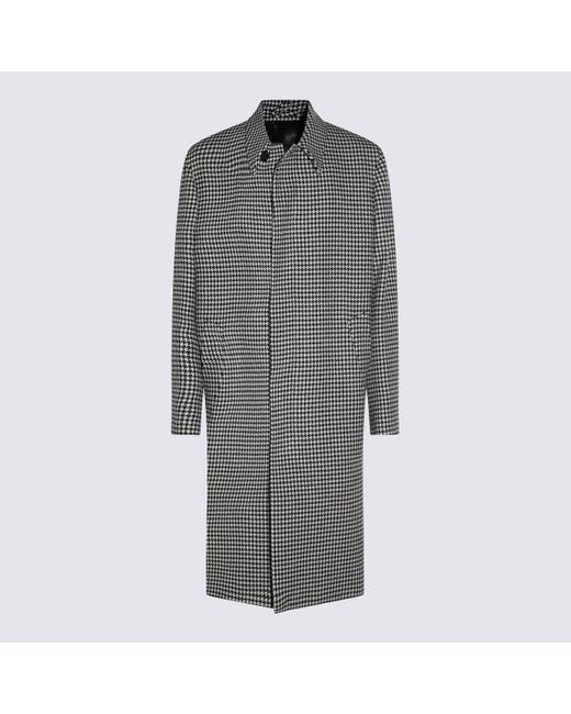 Lardini Gray Wool Coat for men