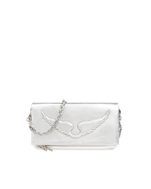 Zadig & Voltaire White Rock Clutch Bag