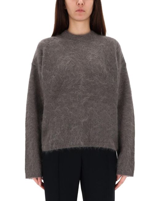 THE GARMENT Gray Romantic Boyfriend Sweater Mohair Jumpers