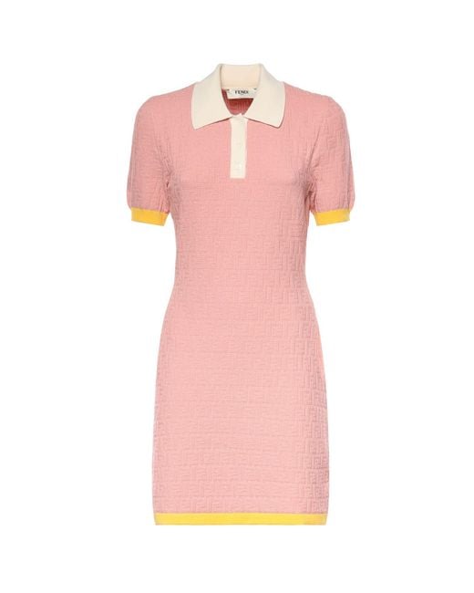 Fendi Pink Dresses Silk