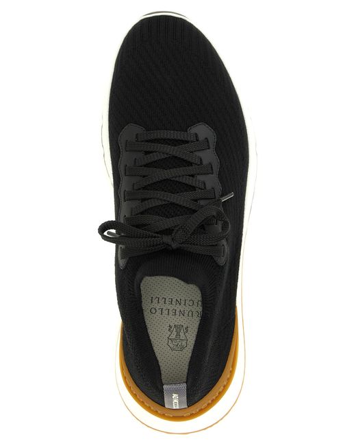 Brunello Cucinelli Black Polyethylene Athletic Sneakers for men