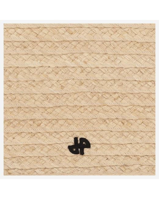 Patou Natural Large Jp Tote Bag Raffia Shoulder