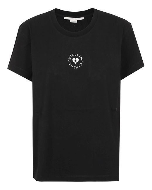 Stella McCartney Black Iconic Mini Heart T-Shirt