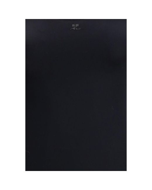 Courreges Black Elastane One-Piece Swimsuit