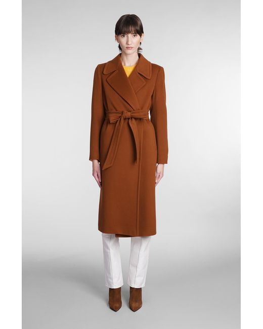 Tagliatore 0205 Molly Coat In Brown Wool