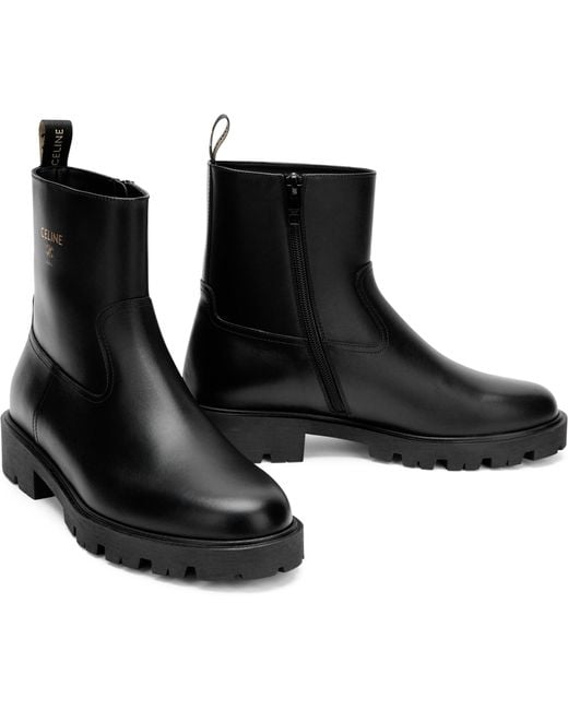 Céline Black Margaret Boots Leather Calfskin