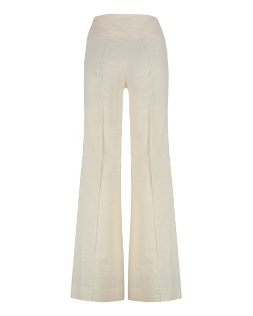 Versace Jeans Couture White Straight-Leg Cotton Trousers Straight