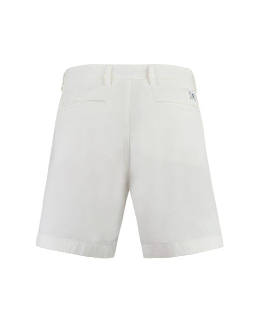 Department 5 White Cotton Bermuda Shorts for men