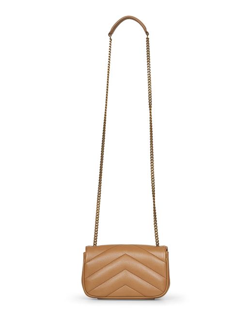 Saint Laurent Natural Loulou Mini Crossbody Bag
