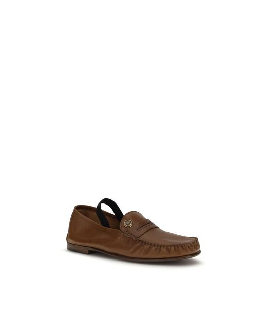 Versace Brown Lamb Ovis Aries Aries Slip