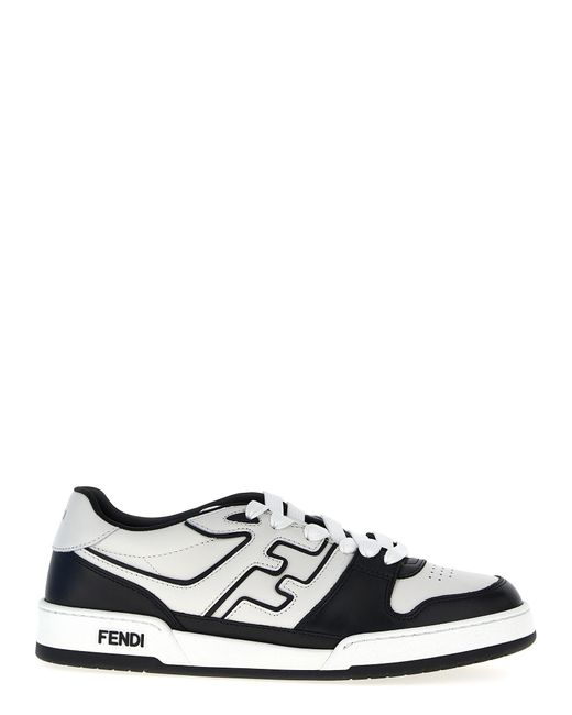 Fendi White Sports Shoes With Logo for men