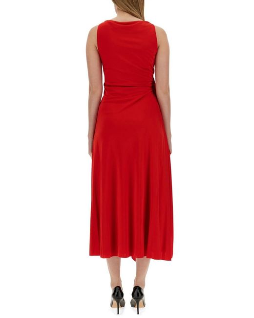 Lanvin Red Dress With Drape
