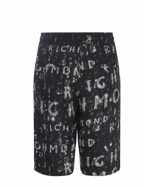 RICHMOND Gray Shorts Made Of Viscose for men