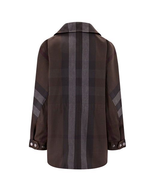 Burberry Brown Closure With Snap Buttons Jackets