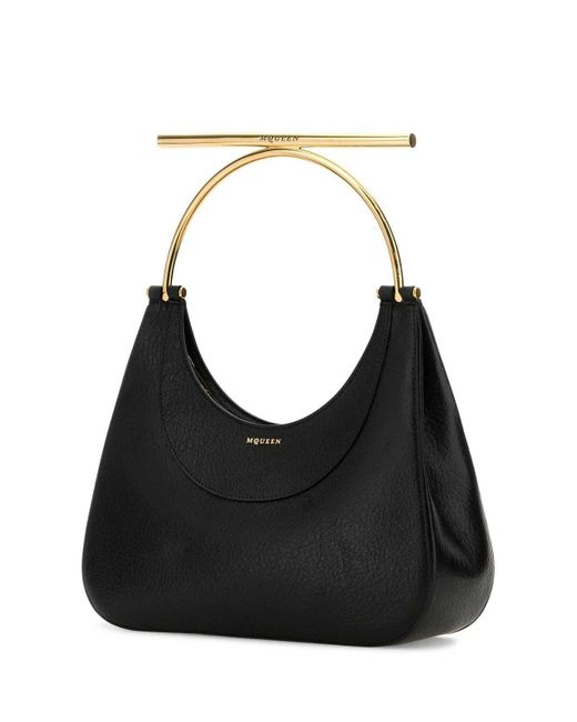 Alexander McQueen Logo Detailed ZipUp Tote Bag in Black Lyst UK