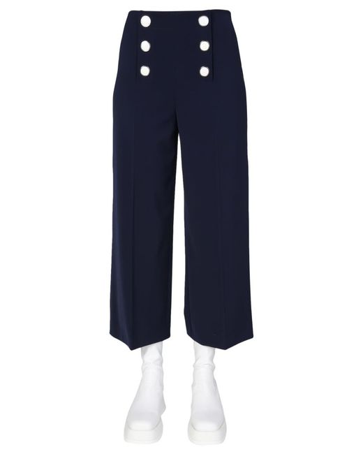 Boutique Moschino Blue Wide Leg Trousers