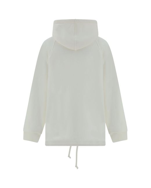 Gucci White Cotton Jersey Sweatshirt With Web