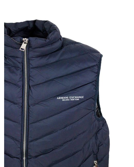 Armani Exchange Blue Sleeveless Vest for men