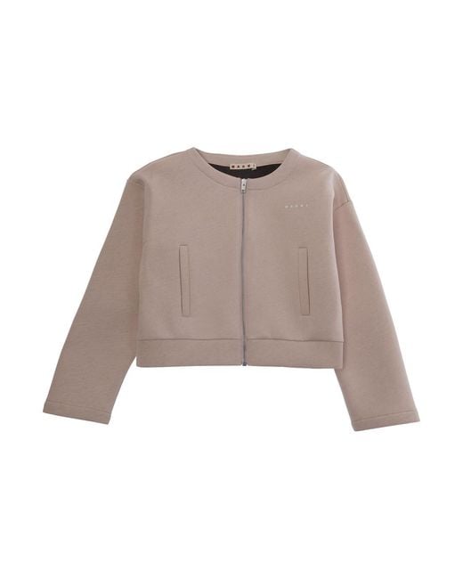 Marni Natural Girls Jacket Cotton Blend Blazers