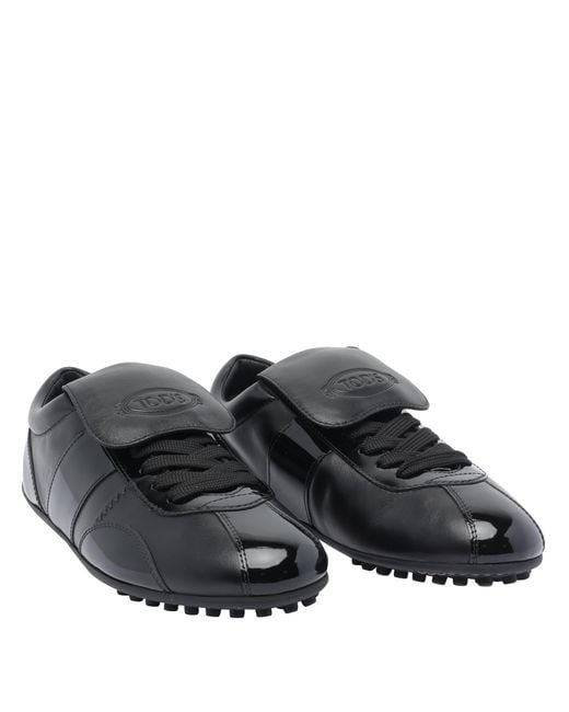 Tod's Gray Tods Sneakers Calf Leather/Rubber Sole