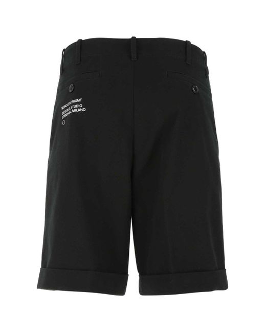 Moncler Genius Black Moncler X Fragment Hiroshi Fujiwara Logo Printed Sweat Shorts for men