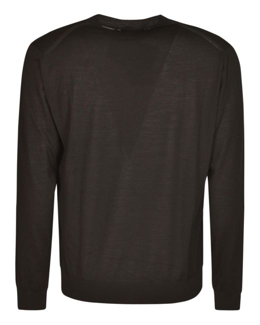 Prada Black Rib Trim Plain Sweater for men