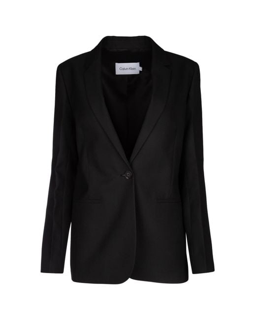 Calvin Klein Black Jackets And Vests