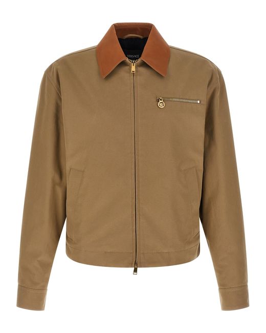 Versace Brown Canvas Jacket for men