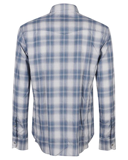 Tom Ford Blue Denim Western Slim Shirt for men