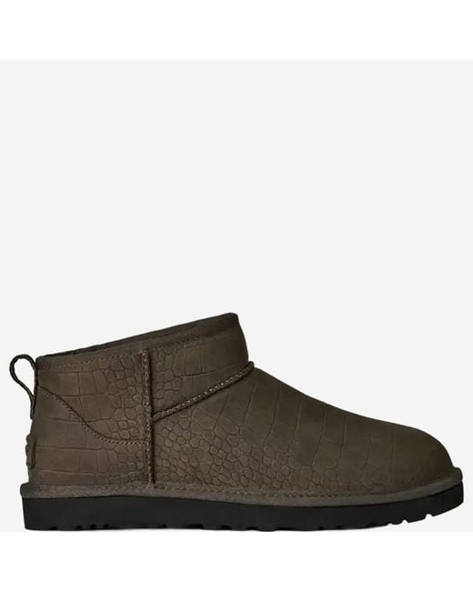 Ugg Green Ankle Boots Classic Ultra Mini Wool for men