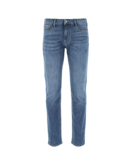 Emporio Armani Blue Stretch Jeans for men