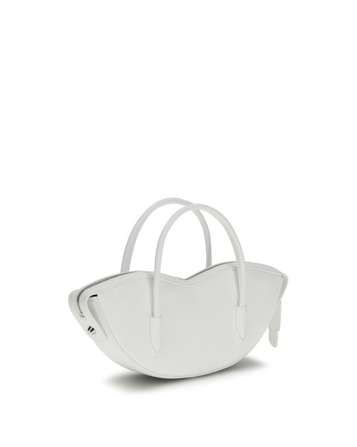 Fiorucci White Mini Lips Shoulder Bag Calf Leather Bos Taurus