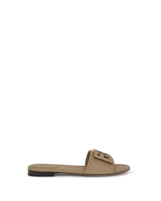 Fendi Brown Sandals Baguette Calf Leather