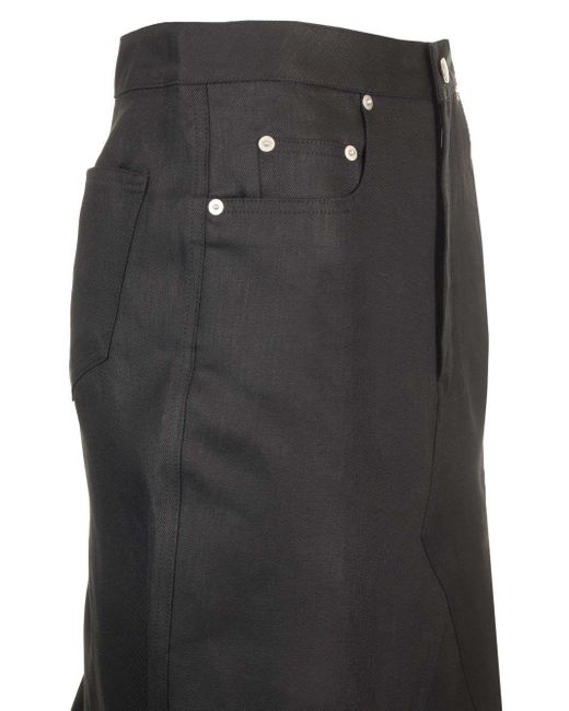 スカート Rick Owens Linen Twill Long Skirt Rick Owens - SOFT PILLAR LONG SKIRT | HBX - Globally Curated