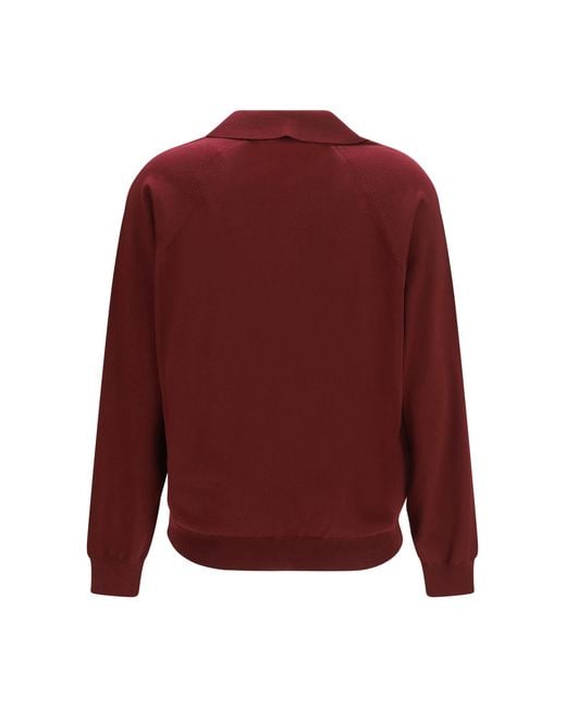 Miu Miu Red Cardigan Virgin Wool Fleece (Ovis Aries)