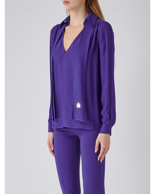 Elisabetta Franchi Purple Viscose Shirt