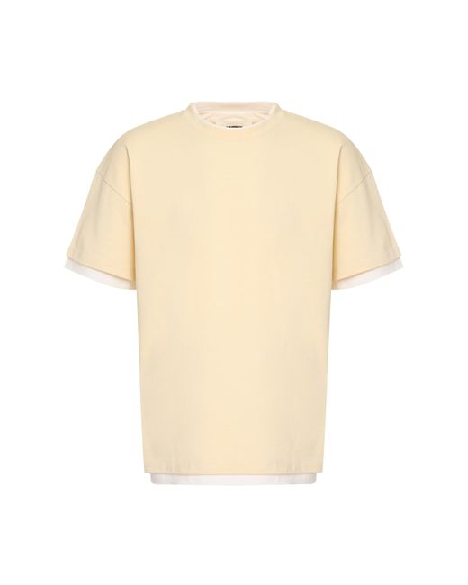 Jil Sander White Cotton Crew-neck T-shirt for men