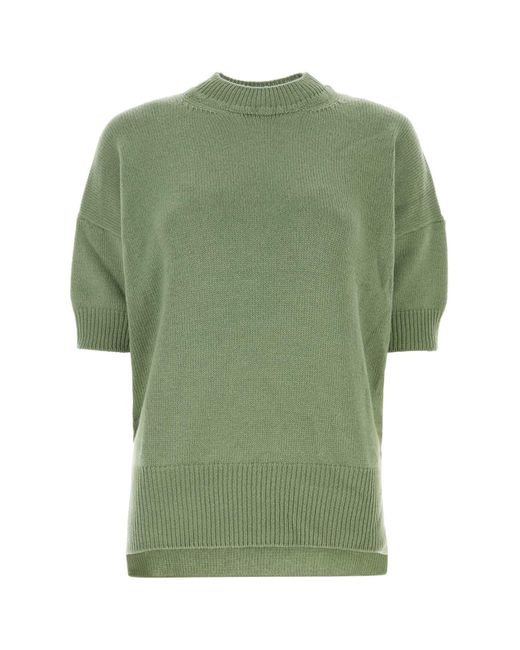 Jil Sander Green Pastel Wool Sweater