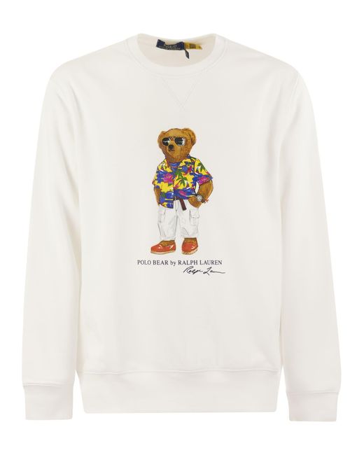 Polo Ralph Lauren White Bear Polo Sweatshirt for men